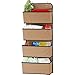 SimpleHouseware 4 Pocket Over the Door Wall Mount Hanging Organizer, Beige