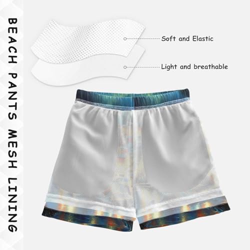 Night Sea Sky Boys Swim Trunks Quick Dry Toddler Swimsuit Boy Board Shorts Bathing Suits Swimwear 5T4