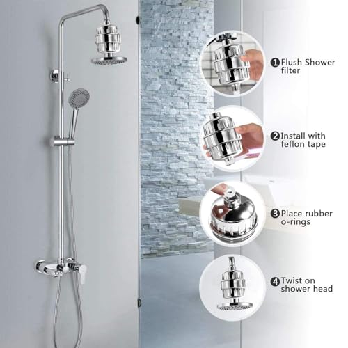 Image of VEZELA Tap Extension for Kitchen Sink | 360 Rotatable Kitchen Sink Tap Faucet | Easy Installation 3 Mode Water Saving Universal Fit Spray Head Tap Extender Anti-Splash (Silver-Filter)