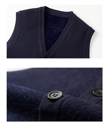 Cárdigan de punto clásico grueso y elegante estilo chaleco ejecutivo 5