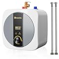 2.5 Gallons Under Sink Hot Water Heater, 110V 1500W Mini Tank Instant Water Heater With Digital Display Pressure Release Vavle Under For Bathroom Kitchen Hair Salon RV(White)