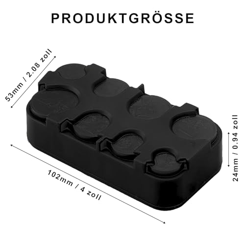 Münzen Aufbewahrung, Kleingeld Münzbox für Euro Münzen, 8 Fächer Münzhalter, von 1 Cent bis 2 Euro Münzsortierer, Schnell-Fixierung Münzen Box, Münzsammler für Taxi, Schwarz