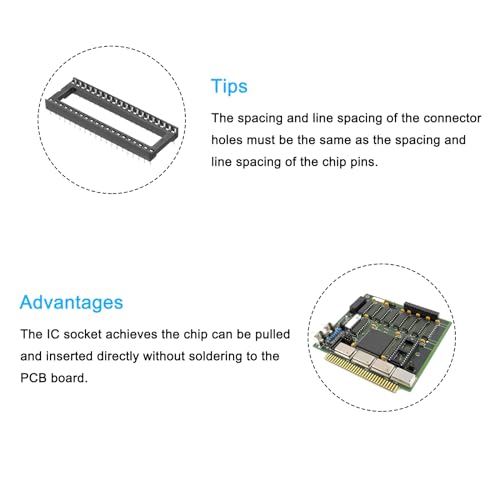 Base DIP IC de 40 pines Meccanixity para reparar placas de electrodomésticos y proyectos escolares 4