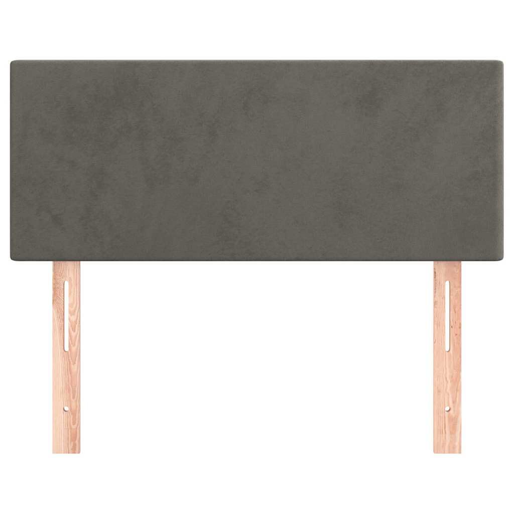 Tête de lit en velours - Dossier de lit - Gris foncé - 100 cm