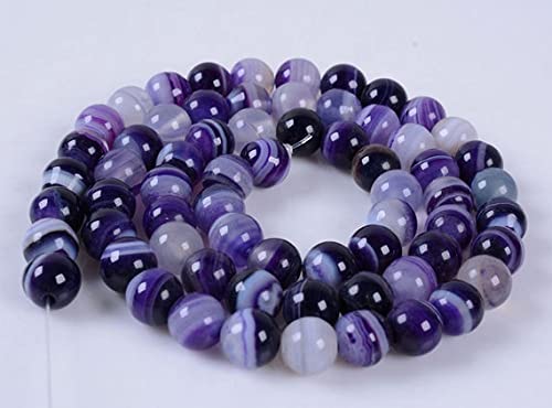 Agate violette 6mm LKBEADS perles de agate rondes en pierre naturelle pour création de bijou DIY