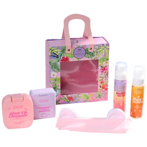 Image of Whimsy Beauty Everyday Glow Skincare Essential Kit for Kids & Pre-Teens | Kids Cleanser, Sunscreen, Sunscreen Spray & Moisturizer | Daily Skincare Kit | Pack of 5