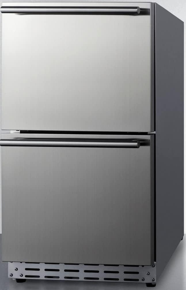 Summit 18” Two Drawer Refrigerator, 3.4 cu.ft. Capacity, ADA Compliant, Stainless Steel, Panel Ready Capable*- ADRD18 (*Panels not included)