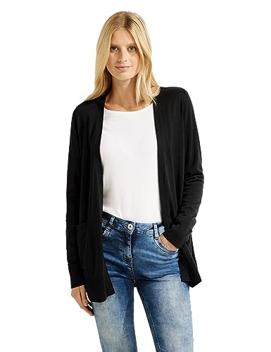 Cecil Damen B253609 Cardigan Feinstrick, Black,XL
