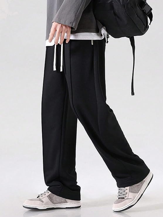Image of GRECIILOOKS Men's Lycra Cargo Track Pants - Loose Fit Joggers for Men | Korean Style Travel & Lounge Wear with Pockets (Available in Plus Size)
