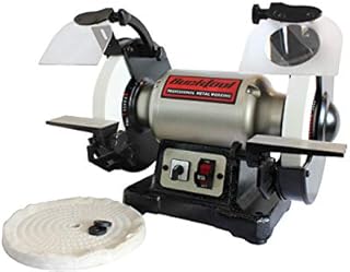 BUCKTOOL 8-Inch Low/High Dual Speed Bench Grinder Professional Power Tools Cast Iron Base TDS-200DS