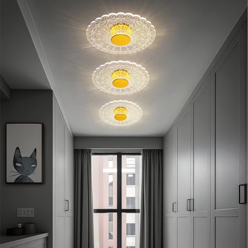 Image of Lamp master LumiRound 3 Color LED Acrylic Wall Light | Warm, Natural & Cool White Lighting | 9 Inch Decorative Round Lamp