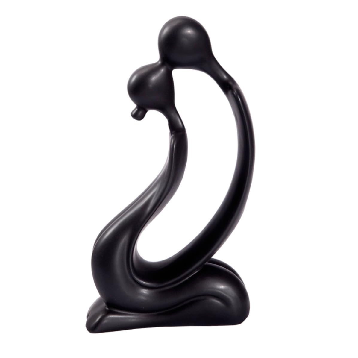 Figurine en céramique abstraite noire : le cadeau de mariage idéal pour couple