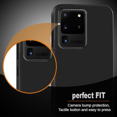 Image of Back Cover for Samsung Galaxy S20 Ultra 4G / S20 Ultra 5G | Full Camera Protection | Premium Liquid Silicon Case | Flexible Bumper Case for Samsung Galaxy S20 Ultra 4G / S20 Ultra 5G (Black)