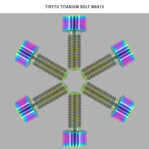 Image of Titanium Bolts M6x15 Hex Socket Screws, Colorful, 6PC