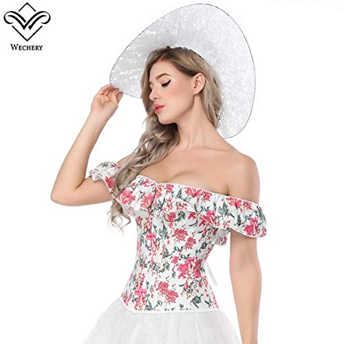 Buy ZZEBRA Beige Wechery Off Shoulder Corset for Women Sexy Floral