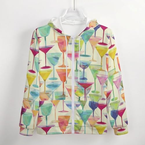 Vintage Colorful Glass Men's Zip Up Hoodie Casual Drawstring Hooded Sweatshirt with Kanga Pocket4