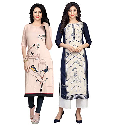 Image of Navlik Women's Polyester Regular Kurti