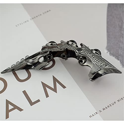 2-4Pcs Punk Full Armor Knuckle Joint Claw Finger Ring Set Gothic Adjustable Rock Hinged Ring for Women Men Jewelry Gift Halloween Cosplay Party Costume Accessory4