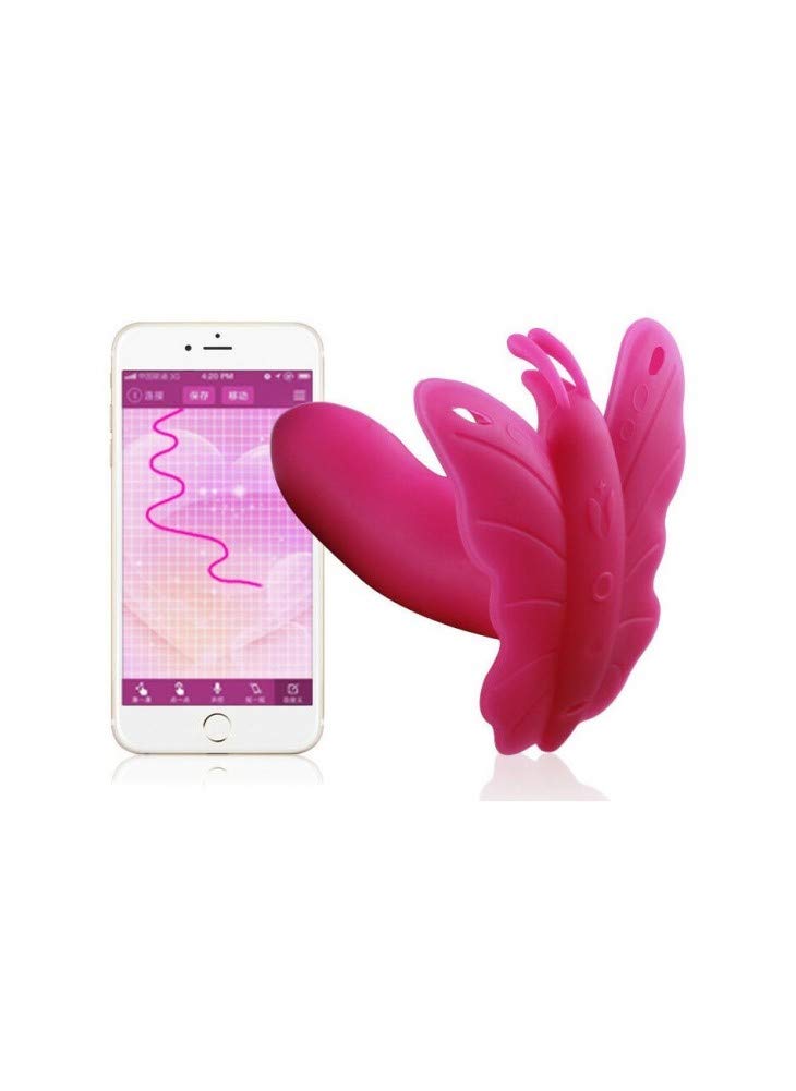 Ropa interior erótica de cuero y látex para mujer - vibrating panties connected butterfly