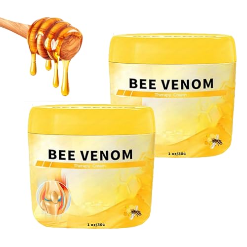 2 cremas terapéuticas de veneno de abeja para articulaciones y huesos, crema avanzada de veneno de abeja, alivio de articulaciones para cuello, cintura, espalda, pies y piernas (2)