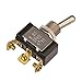 NSI 78200TS Toggle Switch, Maintained Contact and Single Pole, On On Circuit Function, SPDT, Brass/Nickel Actuator, 20/10 amps at 125/250 VAC, Screw Connection
