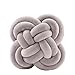 jingxiaopu Coussin De Boule De Noeud Noeud Boule Oreiller Coussin Fait La Main Coussin DéCoratif À NœUds Nordique CréAtif pour Jouets BéBé Photographie Props Light Gray