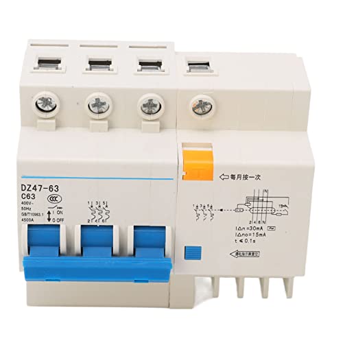 Disjoncteur 3P+N 63A pour éviter les surcharges sur tableau électrique