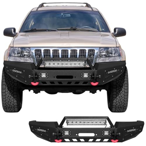 Vijay Front Bumper Compatible with 1999-2004 Grand Cherokee WJ