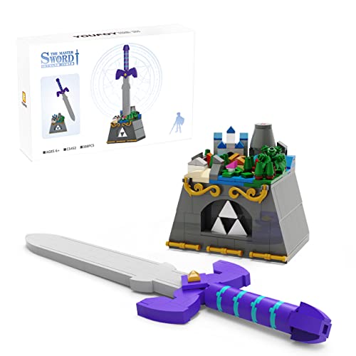 Juego de construcción de Master Sword y Micro Hyrule Castle, especial adorno BOTW y Breath of the Wild juguetes, regalo para niños, niñas y coleccionistas de modelos de juegos de edades de 6 a 12 años