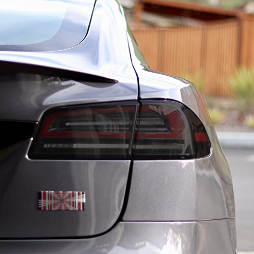 Tail Lights Smoke Tint PPF for Tesla Model S Smokey Taillamp Cover - Durable 8mil Paint Protection Film Guard, Tesla Model S Accessories (Mid Smoke, 2022-2025)
