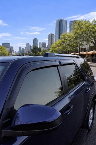 Image of 2010-2024 Tape-On Rain Guards for Toyota 4Runner Side Window Visor Deflectors Extra Thick Vent Shade Protector