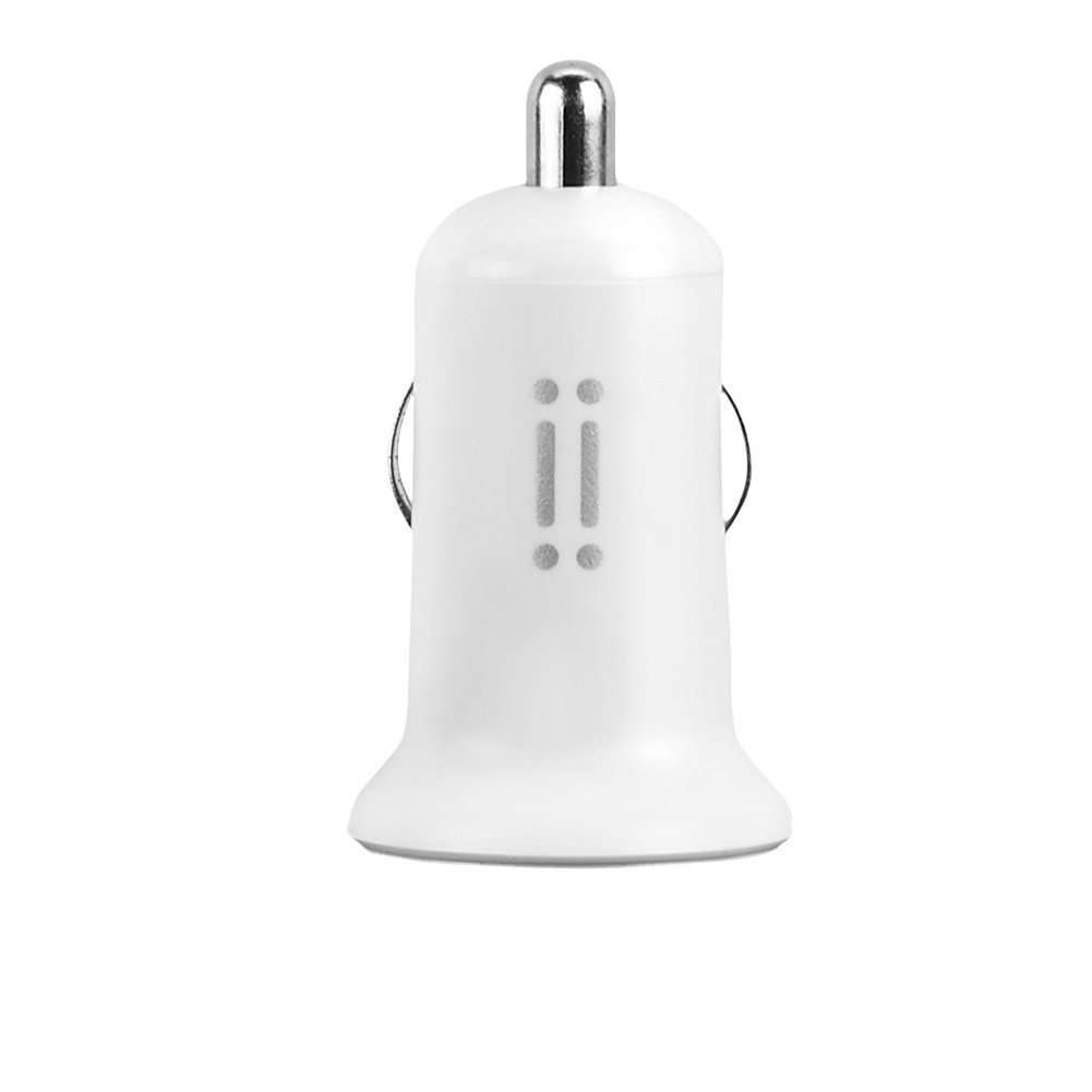 Aiino - Samsung Car Charger 1USB; OutPut 2,4A, Caricatore da Auto compatibile con dispositivi a porta USB, Ricarica Rapida ed Efficiente - White