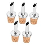EXHUMKY 5 Tapones Vertedores De Acero Inoxidable Con Diseño De Corcho Para...