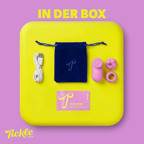 Tickle Toys® Mini Vibrator | Sex spielzeug Vibratorensets Für Frauen | Kleine Teaser Für Externe Stimulation | 5 Intensitätsstufen 3 Aufsätze | Körperfreundliches Silikon | Tiny Tease Lila