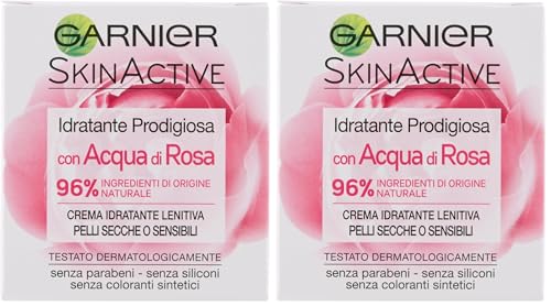 Garnier Idratante Prodigiosa Nutriente Crema Ricca per Pelli Secche o Sensibili, 50 ml (Confezione da 2)