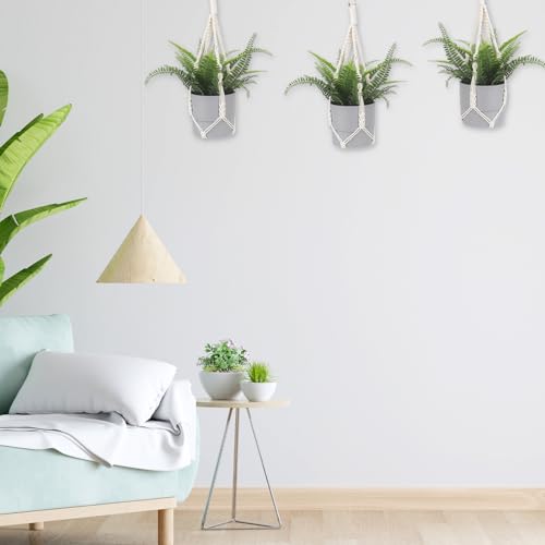 Sliverdew 568823_1_4XCHN1YJ Macrame Plant Hanger, 2 Pack Boho Hanging Planters Baskets For Indoor Plants Decorative Braided Cotton Rope Flower Pot Holder thumb #6