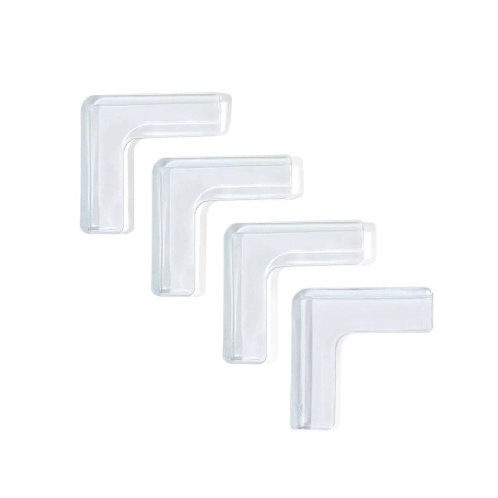 4Pcs Safety Furniture Silicone Protector Table Corner Edge Protection Cover Desk Anticollision Guards(Transparent)