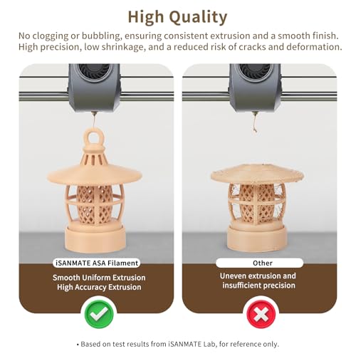 Image of iSANMATE 3D Printer Filament ASA Natural Beige, UV & Weather Resistant ASA Filament Perfect for Outdoor Functional Parts, for Bambu Lab 3D Printers,AMS,AMSLite, 1kg Spool (2.2lbs)