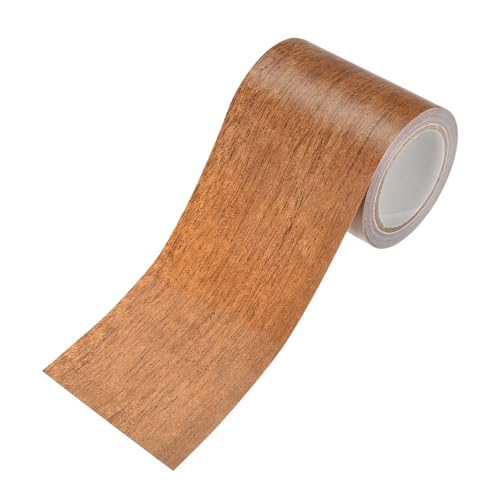 Image of M METERXITY 1-Roll Wood Grain Repair Tape, 2.24in x 15ft Textured Realistic Self-Adhesive Wood Floor Tape Contact Paper for Furniture /Floors /Home [Natural Mahogany]