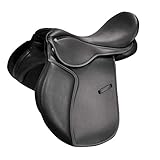 Farbe: schwarz Waldhausen Vielseitigkeitssattel, Synthetik, schwarz, 17, 5\'/44, schwarz, 17.5 Zoll (44 cm)