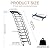 10 ft Wall-Mounted Folding Ladder, Pull Down Attic Ladder with Armrests, 12-Step Loft Retractable Stairs, Suitable for Family Garages, Attics and Basements, Up to 660 Lbs (Black, 12 Steps)