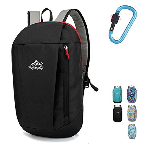 Yovanpur Mochila para Bicicleta 10L Mochila de Ciclismo Mochila Ligera y Resistente Al Agua para Correr Camping Senderismo Viajar (Negro)