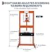 Hydraulic Press 6 Ton Hydraulic Shop Press H-Frame Garage Floor Adjustable Shop Press with 2 Plates Adjustable Working Table Height, Orange