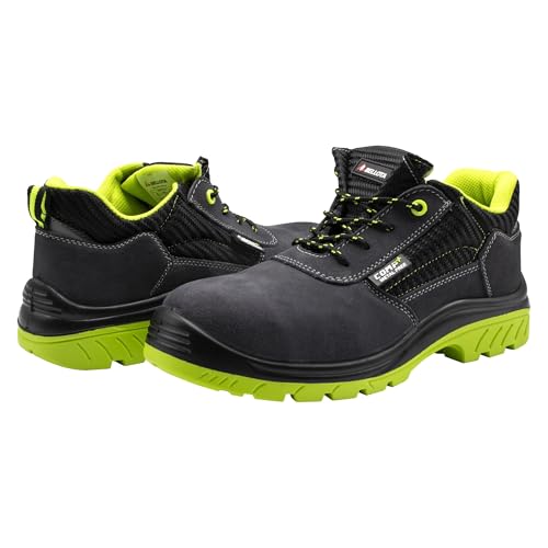 Bellota 7231048S1P - Zapatos de Seguridad de Hombre y Mujer (Talla 48) de Piel Serraje Transpirable, Ligeras y Resistentes a Golpes y Rozaduras