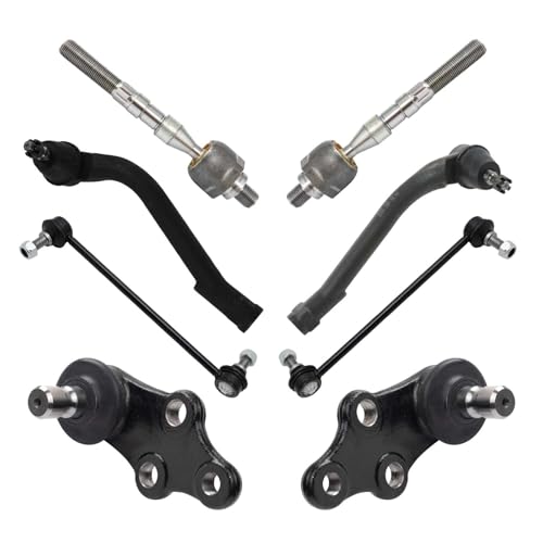 TRQ Front Steering & Suspension Kit Ball Joint Sway Bar Stabilizer Link Tie Rod Compatible with 2010-2013 Hyundai Tucson 2011-2013 Kia Sportage