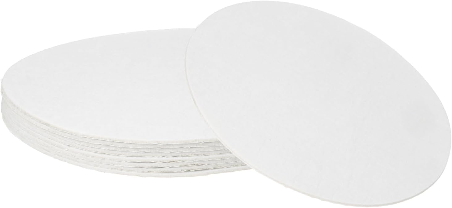 uxcell 8Pcs Non Slip Furniture Pads, 12" Round Self Adhesive Felt Bumpers Noise Reducing Furniture Feet Floor Protector for Chairs Tables Furniture Legs (White 0.12" Thick)