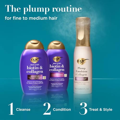 OGX Thick & Full + Biotin & Collagen Shampoo & Conditioner, 2 x 13 fl. oz - image 7