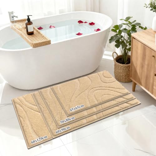 SHACOS Badteppich 50 x 80 cm, saugfähige Badematte aus weicher Mikrofaser – Ansicht 2