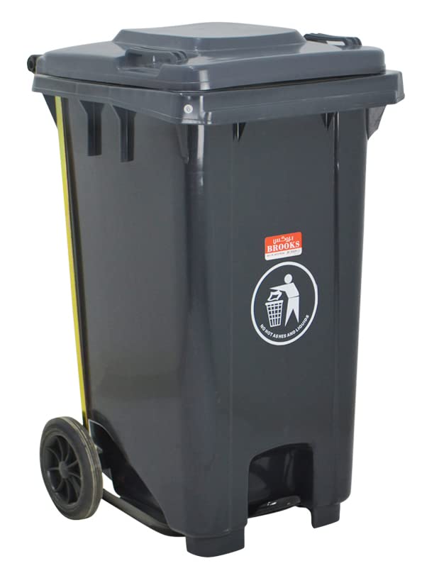 Brooks Waste Bin 100 Ltr. with pedal (GREY)