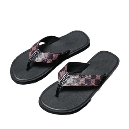 Herringbone slippers for men's summer, soft sole wear resistant, beach men's sandals